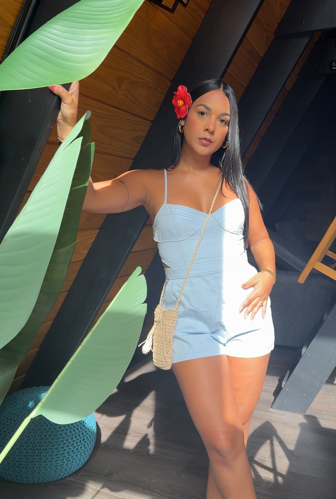 (Pre Orden)Light Denim Romper