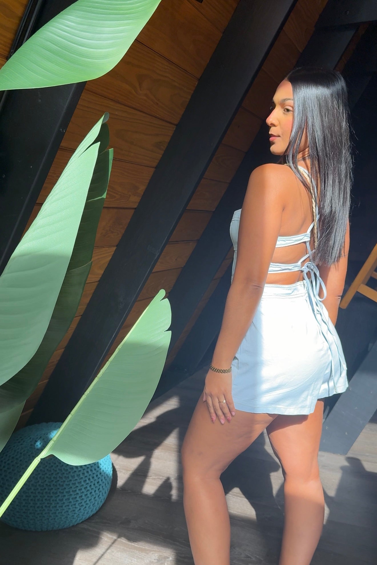 (Pre Orden)Light Denim Romper