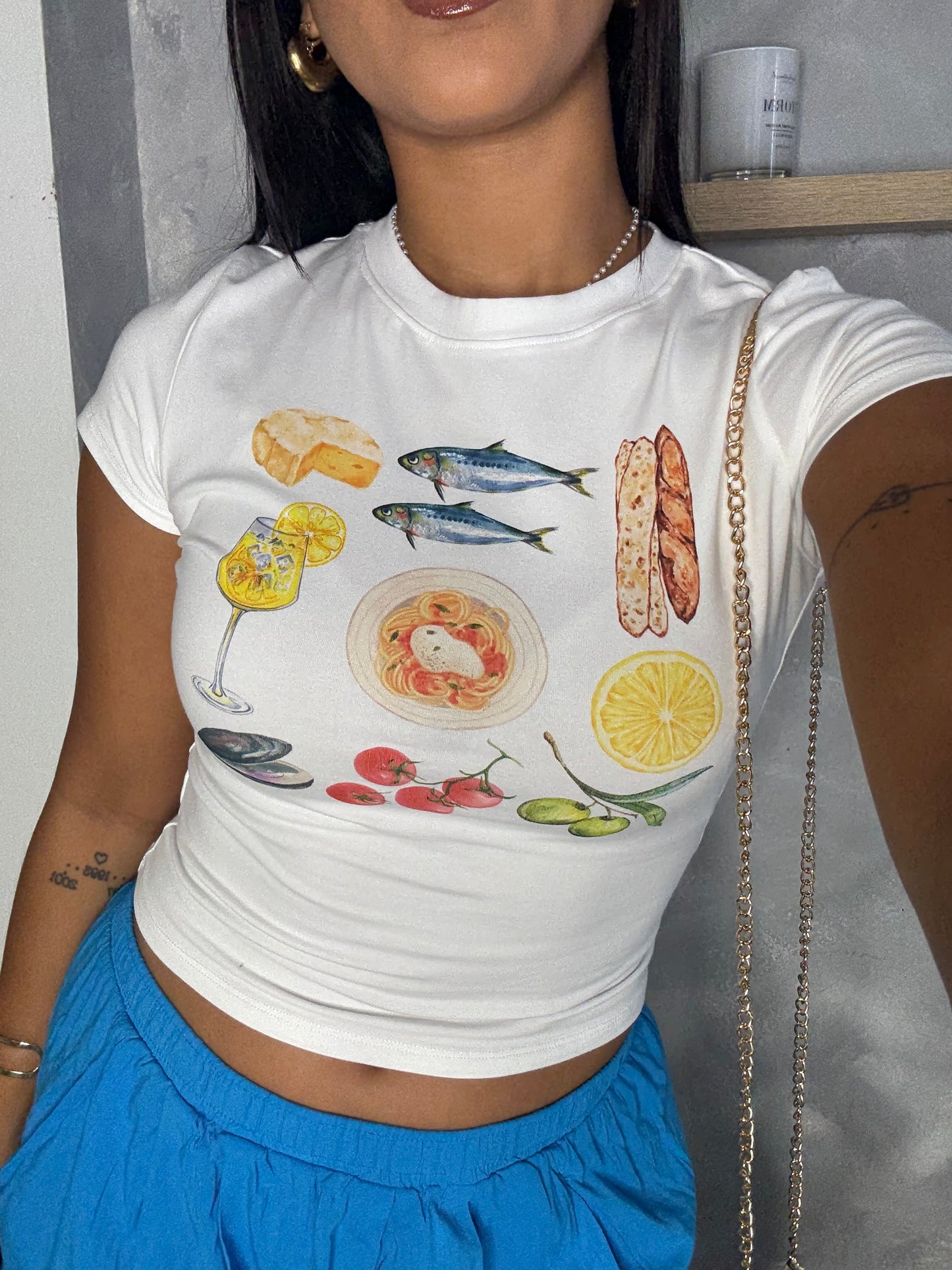 Baby Tee (Cheese, Sardines,Cherry)