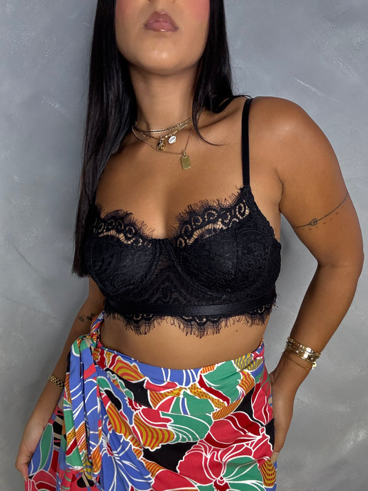 Black Lace Bralette Top