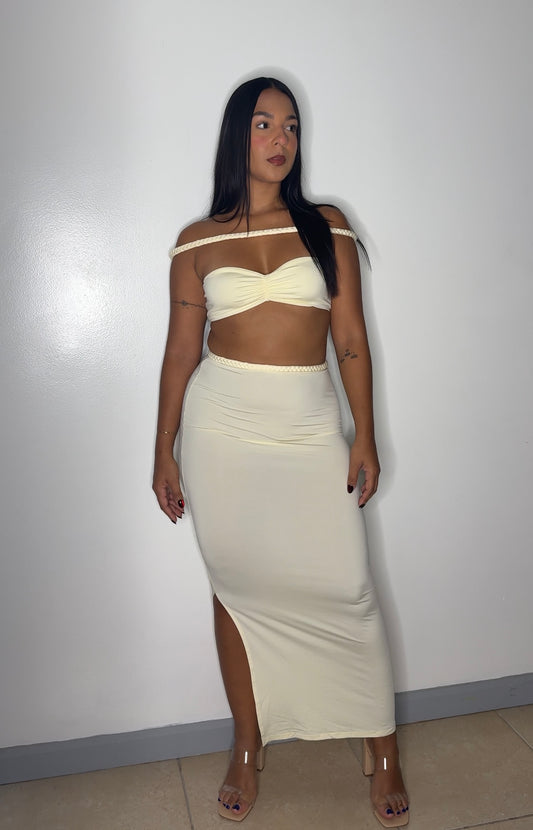 Lemon Strappy Maxi Set