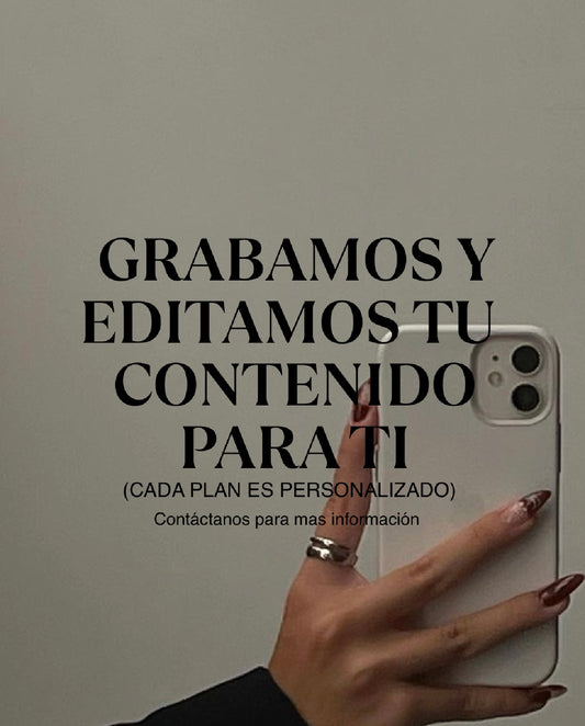 Nos encargamos de grabar, crear y editar tus videos