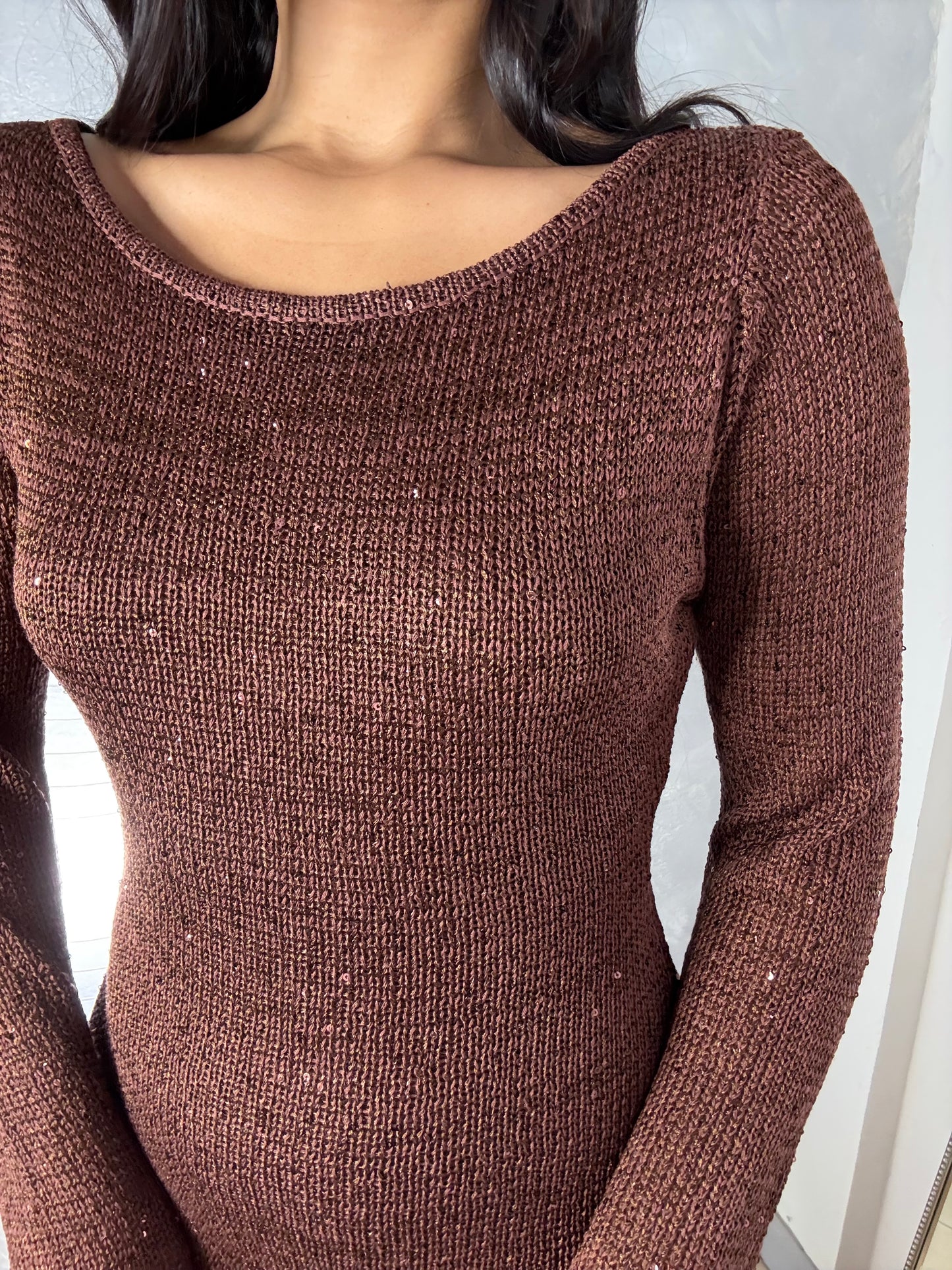 Sequin Brown Dress
