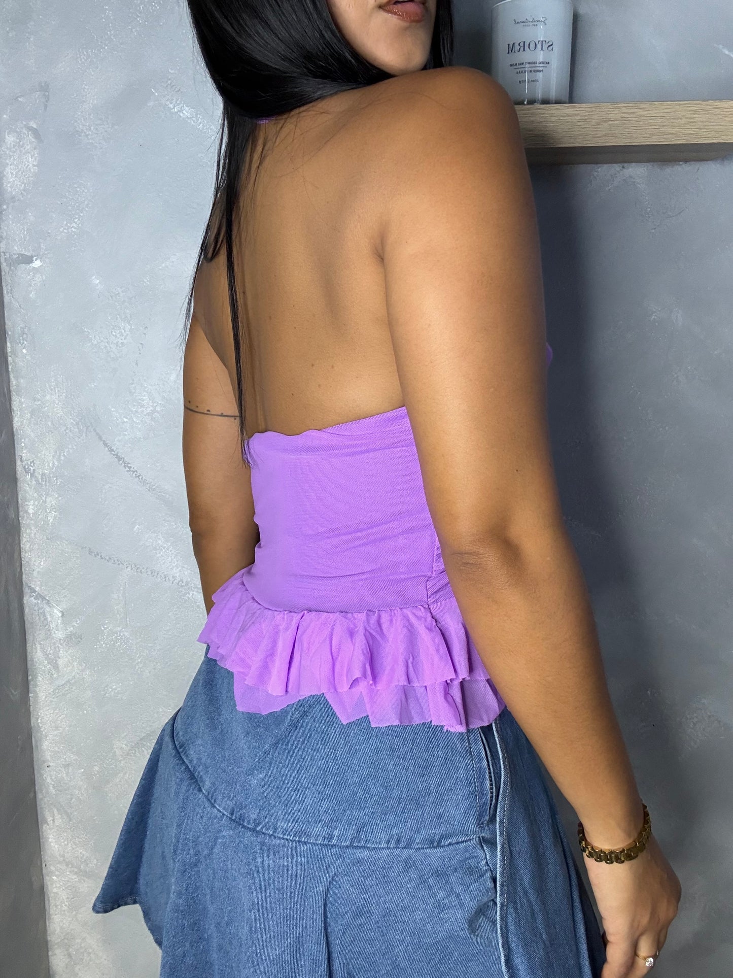 Purple Ruffle Top