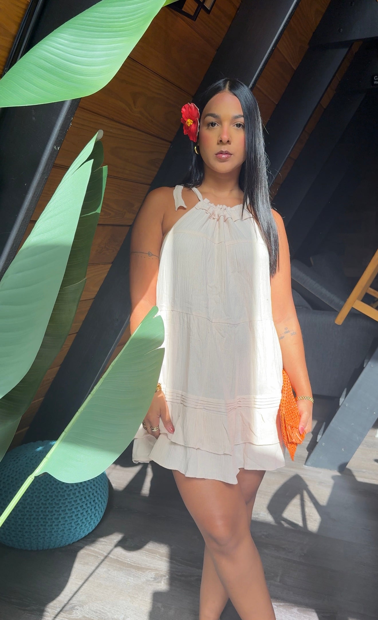 Cream Spring Dress