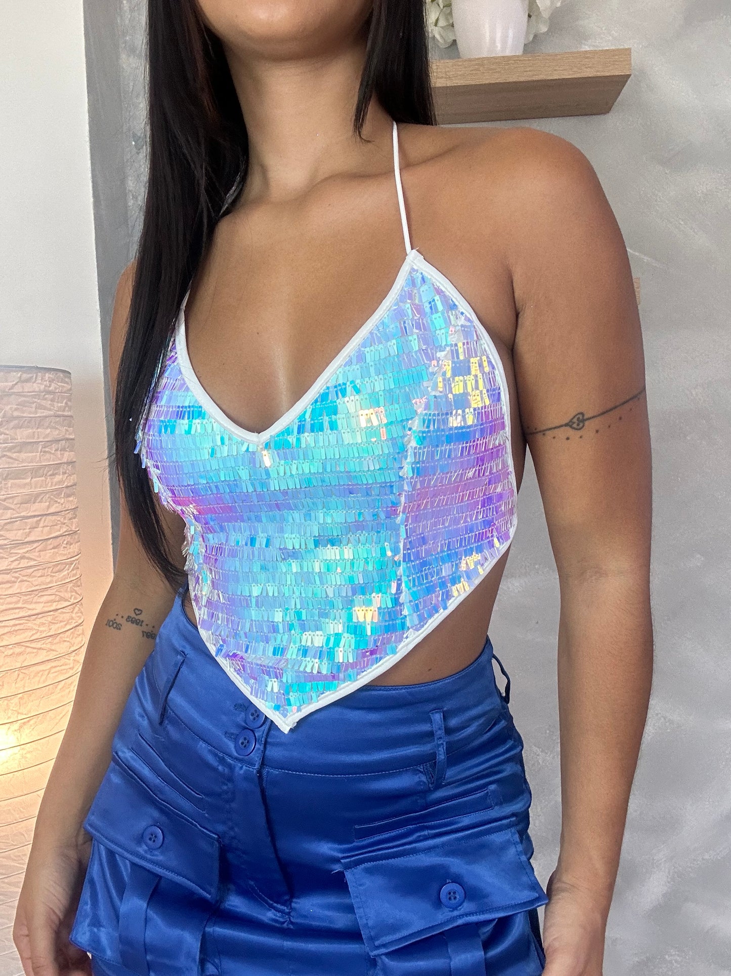 Iridescent Ivory Top