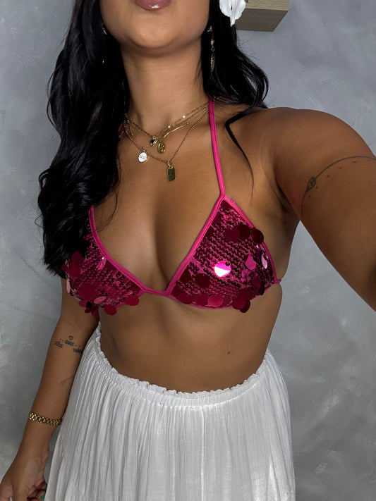 Fuchsia Bikini Top