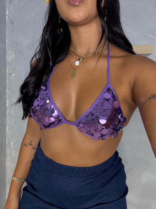 Purple Bikini Top