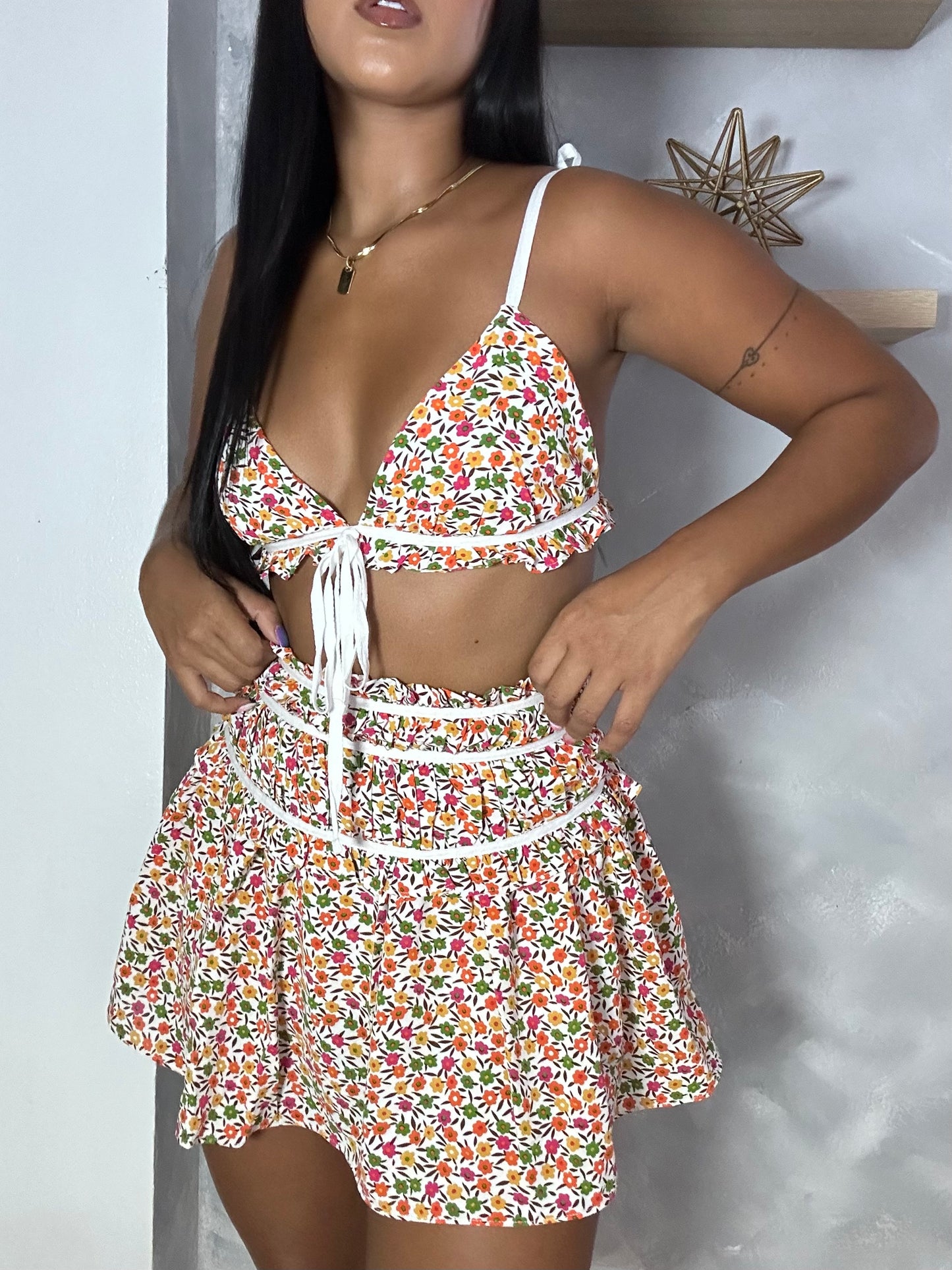 Flowery Print 2 Piece