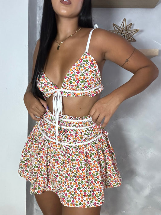 Flowery Print 2 Piece