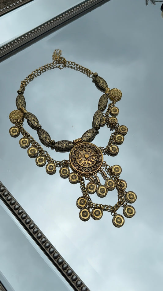 Vintage Chunky Pendant Necklace