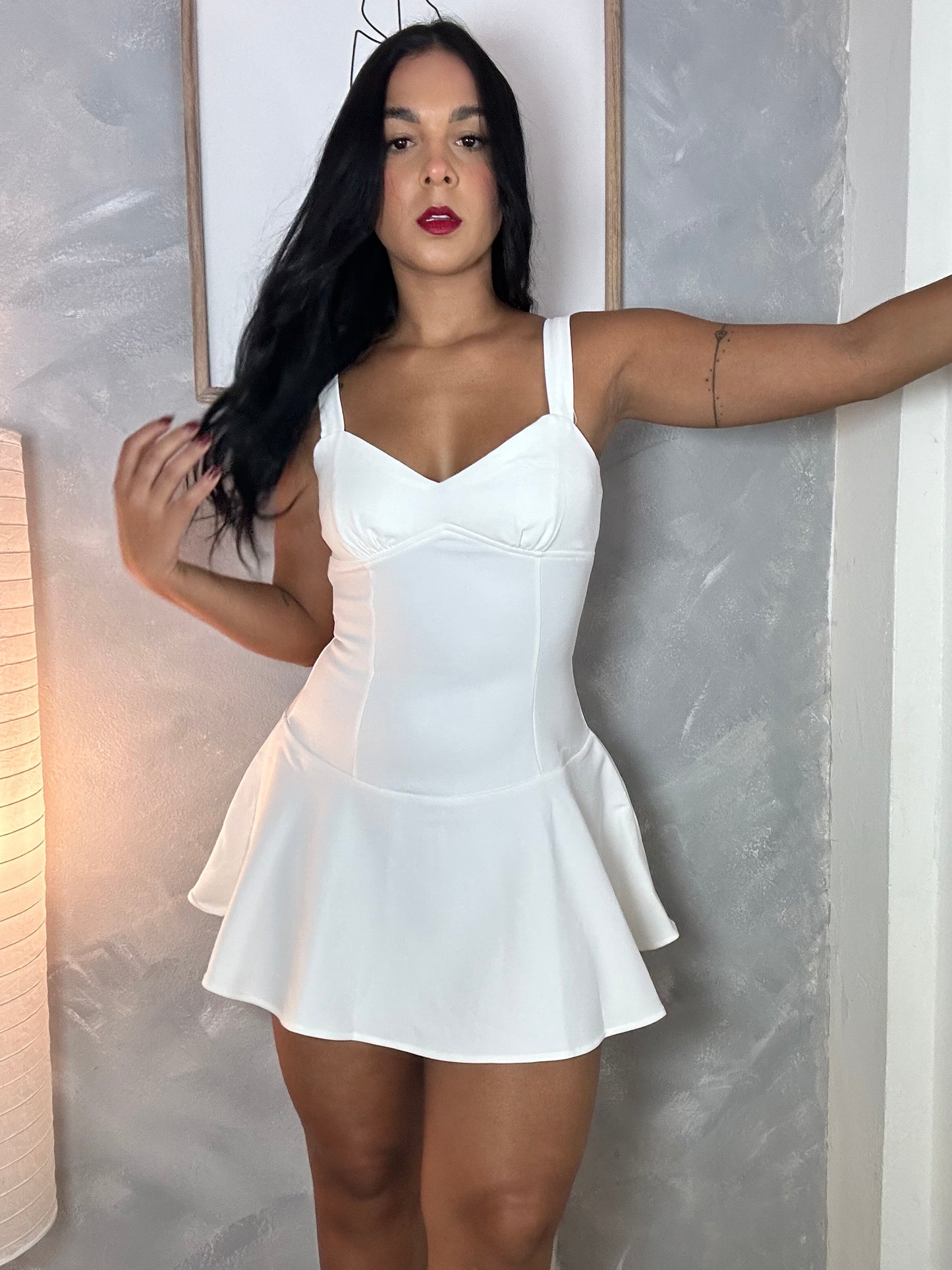 White Flared Dress