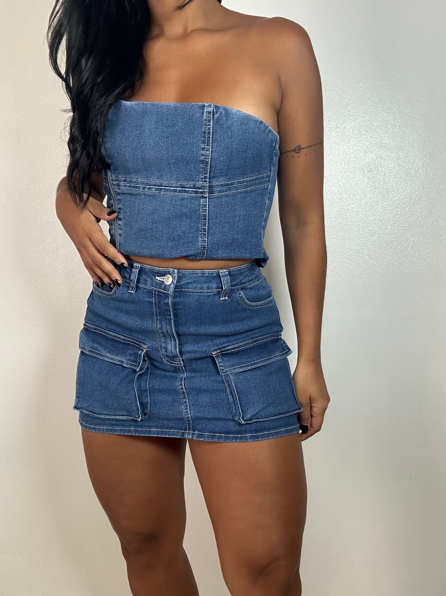 Denim Mini Skirt